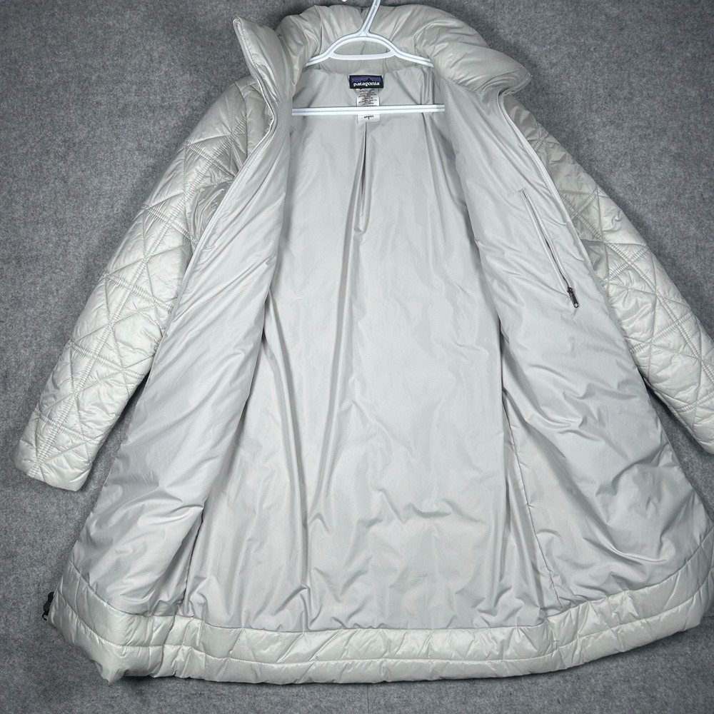 Patagonia Low sky Parka Coat Women Small Grey Fiona Quilted Puffer Jacket Winter - Picture 10 of 16